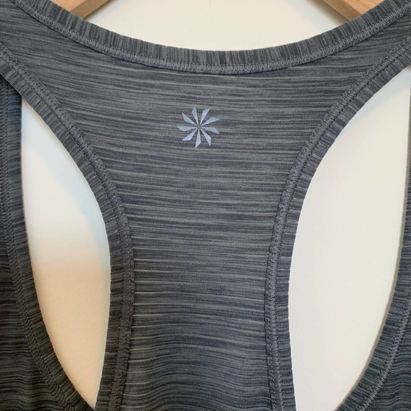 Athleta Womens Racer-back Tank Top Size Large Gray Sleeveless Athletic - Picture 15 of 15